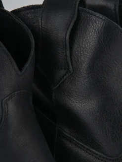 Stivaletti tacco 4cm pelle nero