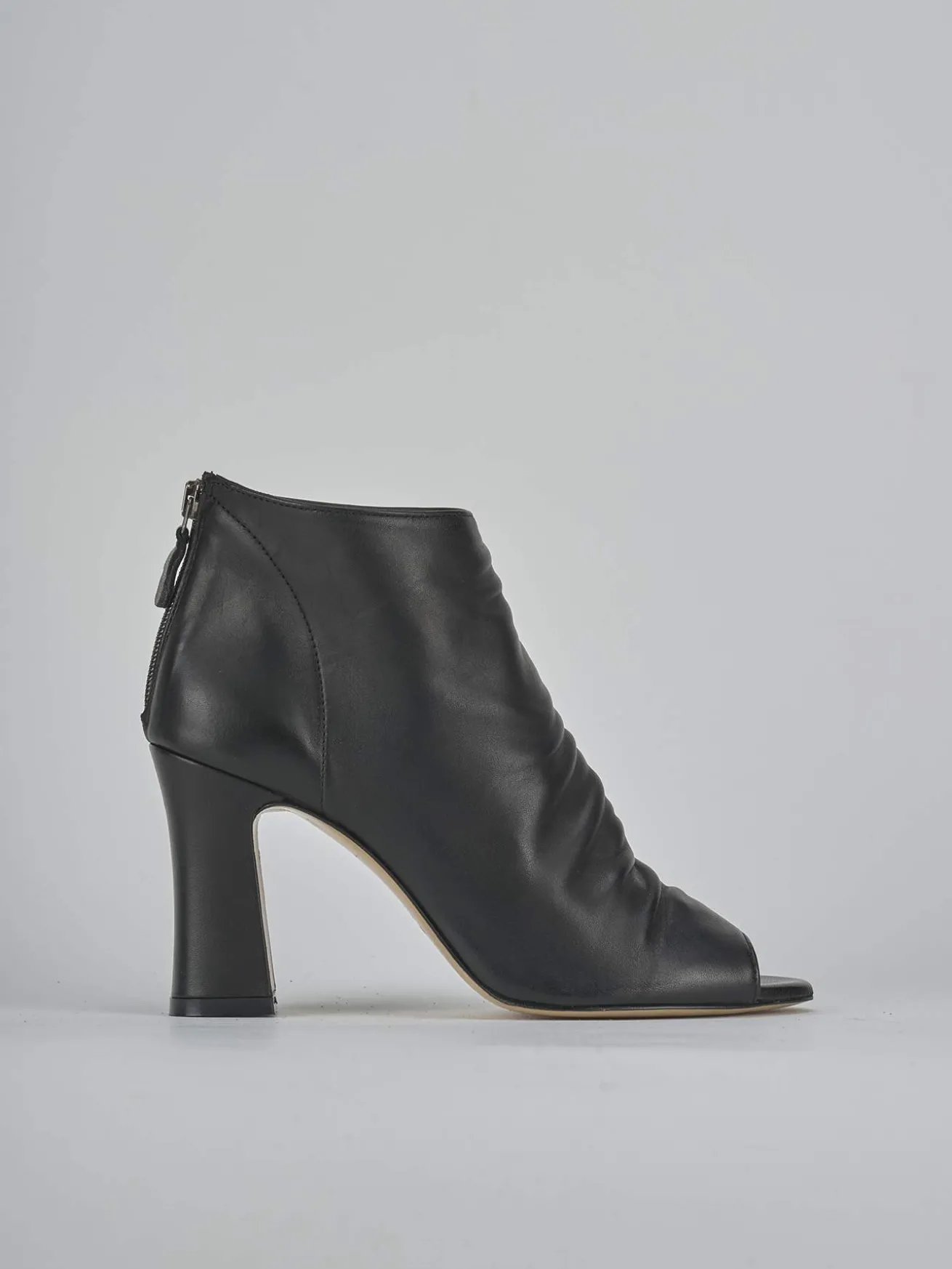 Stivaletti tacco 9cm pelle nero