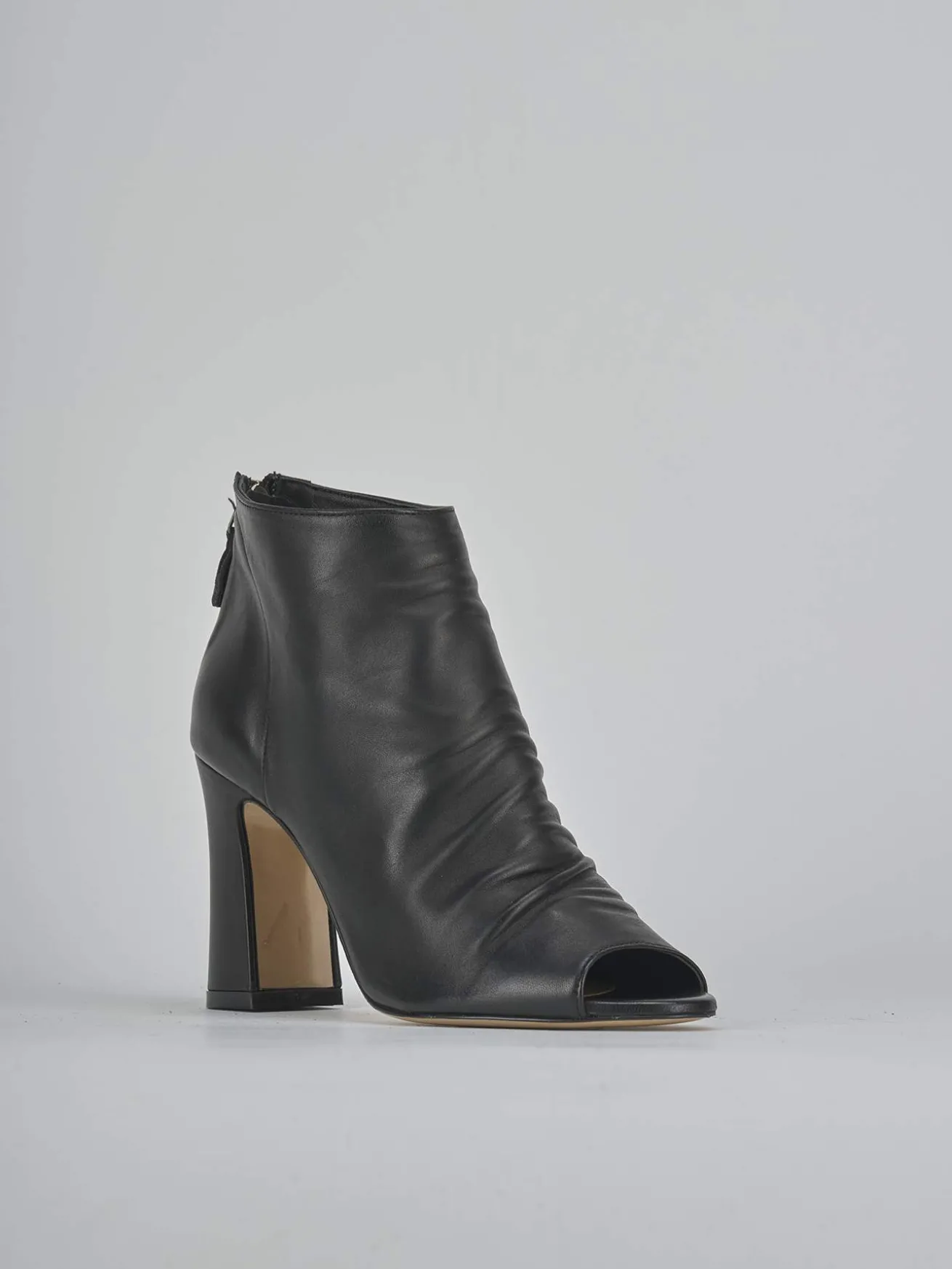 Stivaletti tacco 9cm pelle nero