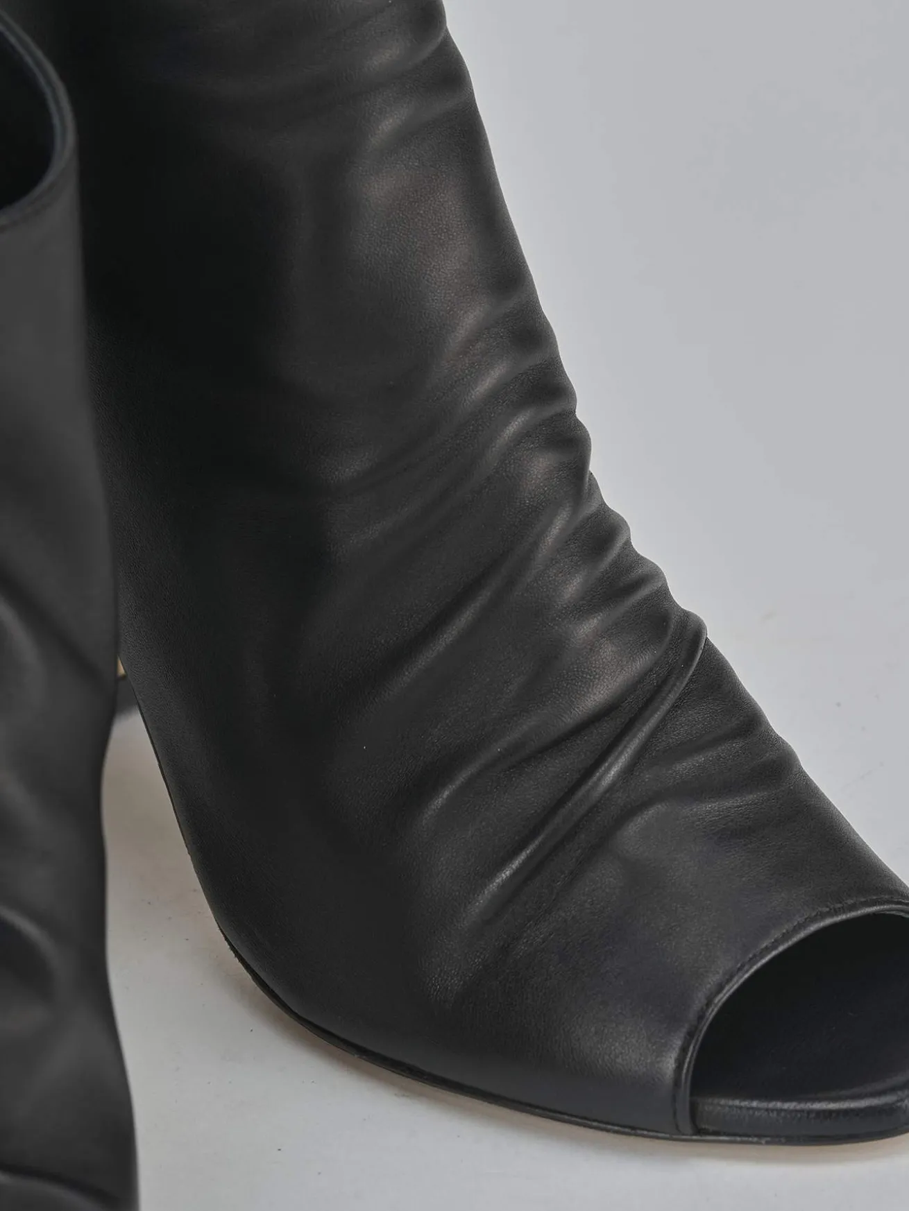 Stivaletti tacco 9cm pelle nero