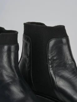 Stivaletti tacco 3cm pelle nero