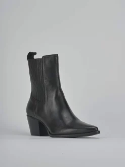 Stivaletti tacco 7cm pelle nero