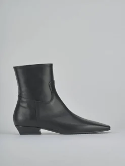 Stivaletti tacco 3cm pelle nero