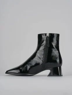 Stivaletti tacco 5cm pelle nero