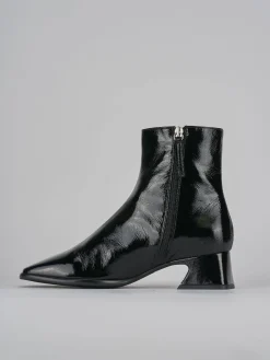 Stivaletti tacco 5cm pelle nero