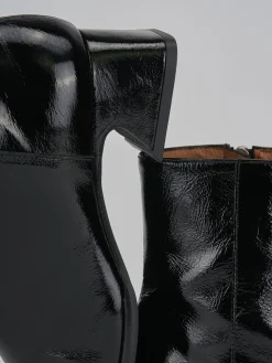 Stivaletti tacco 5cm pelle nero