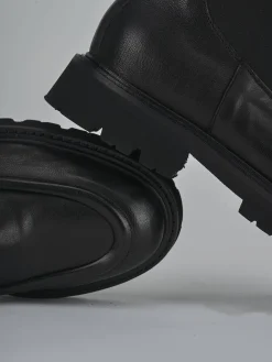 Stivaletti tacco 3cm pelle nero