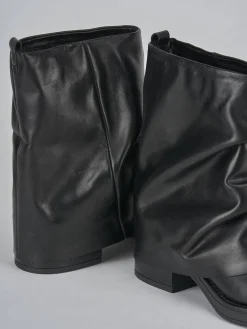 Stivaletti tacco 3cm pelle nero