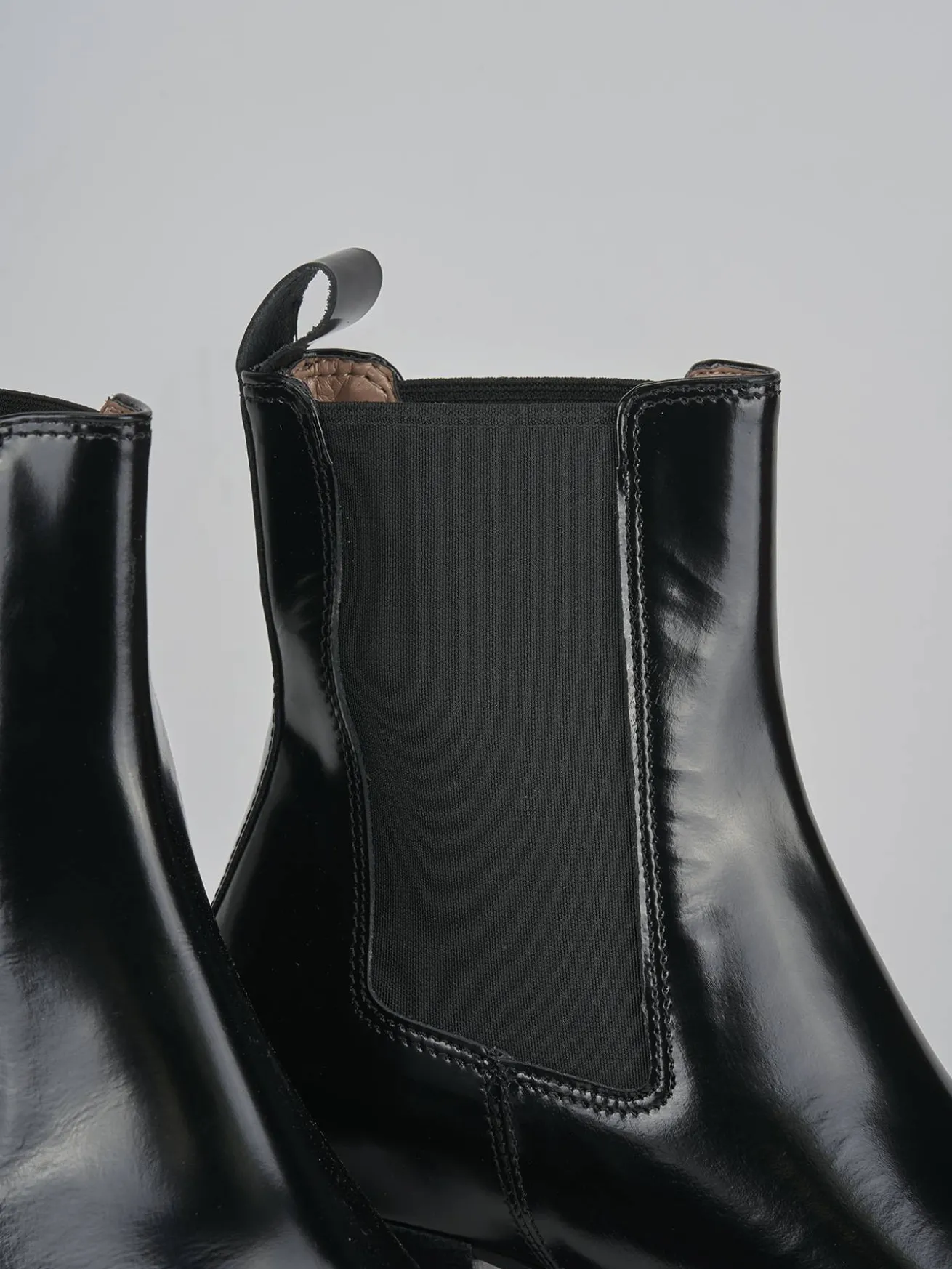 Stivaletti tacco 6cm pelle nero