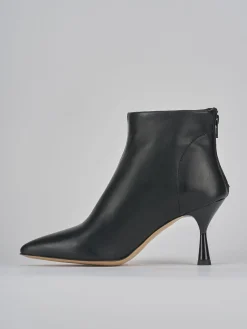 Stivaletti tacco 7cm pelle nero