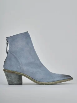 Stivaletti tacco 5cm pelle jeans