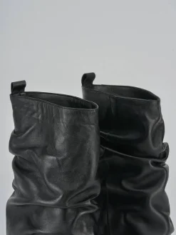 Stivaletti tacco 7cm pelle nero