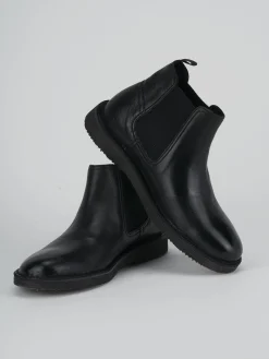 Stivaletti tacco 1cm pelle nero