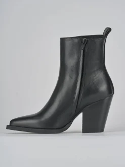 Stivaletti tacco 9cm pelle nero