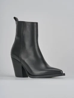 Stivaletti tacco 9cm pelle nero