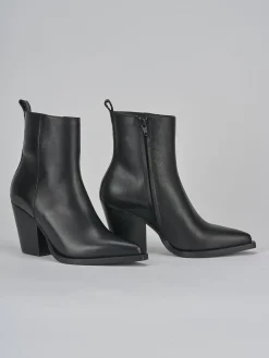 Stivaletti tacco 9cm pelle nero