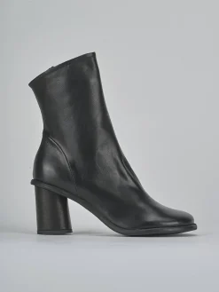 Stivaletti tacco 7cm pelle nero