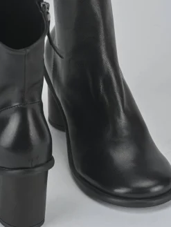 Stivaletti tacco 7cm pelle nero