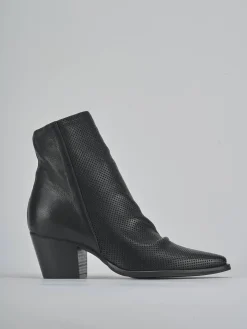 Stivaletti tacco 5cm pelle nero