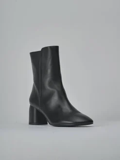 Stivaletti tacco 6cm pelle nero