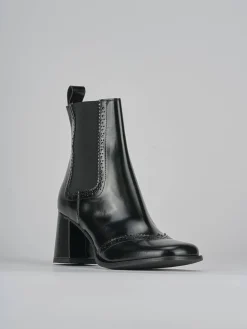 Stivaletti tacco 8cm pelle nero