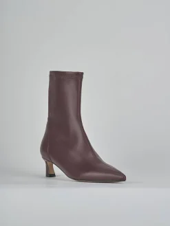 Stivaletti tacco 5cm pelle bordo'