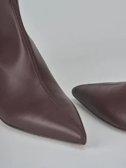 Stivaletti tacco 5cm pelle bordo'