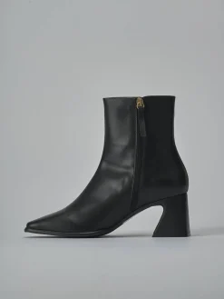 Stivaletti tacco 6cm pelle nero