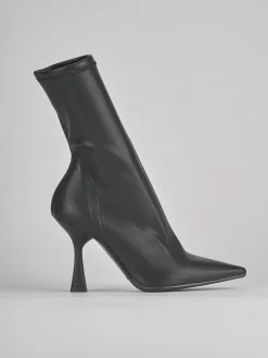 Stivaletti tacco 9cm pelle nero