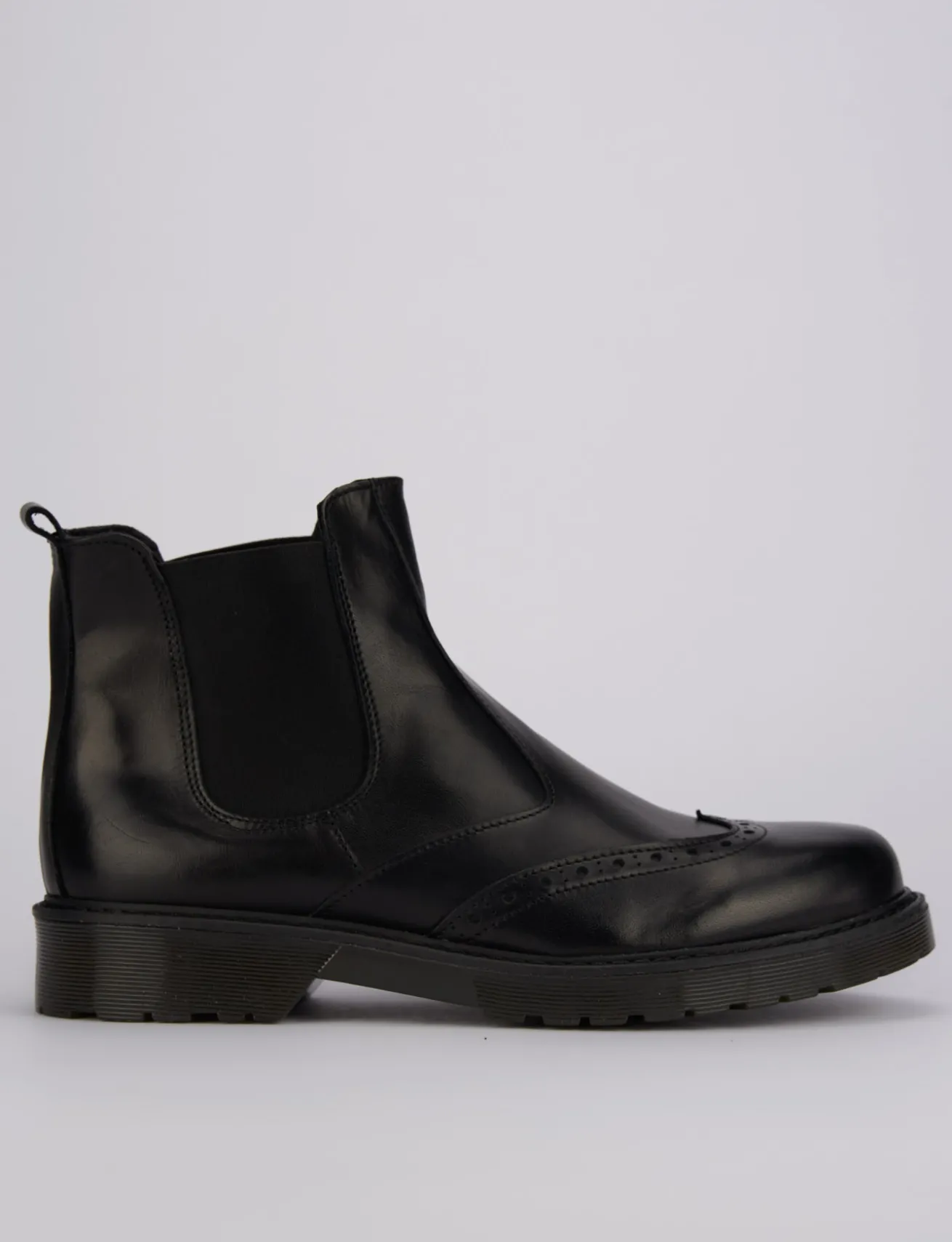 Stivaletti tacco 1cm pelle nero