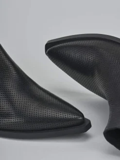 Stivaletti tacco 2cm pelle nero