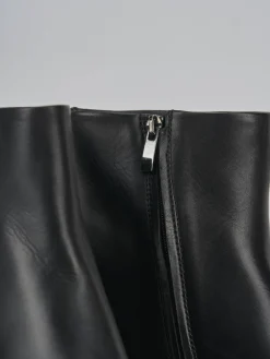 Stivaletti tacco 4cm pelle nero