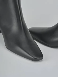 Stivaletti tacco 5cm pelle nero