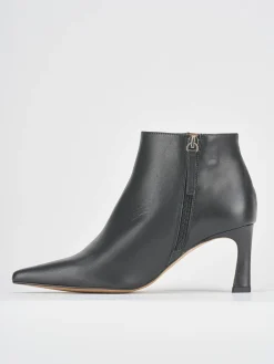 Stivaletti tacco 8cm pelle nero