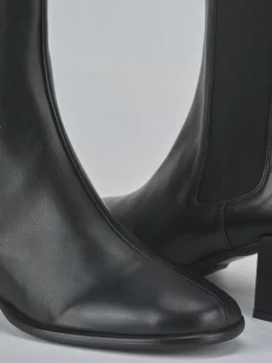 Stivaletti tacco 5cm pelle nero