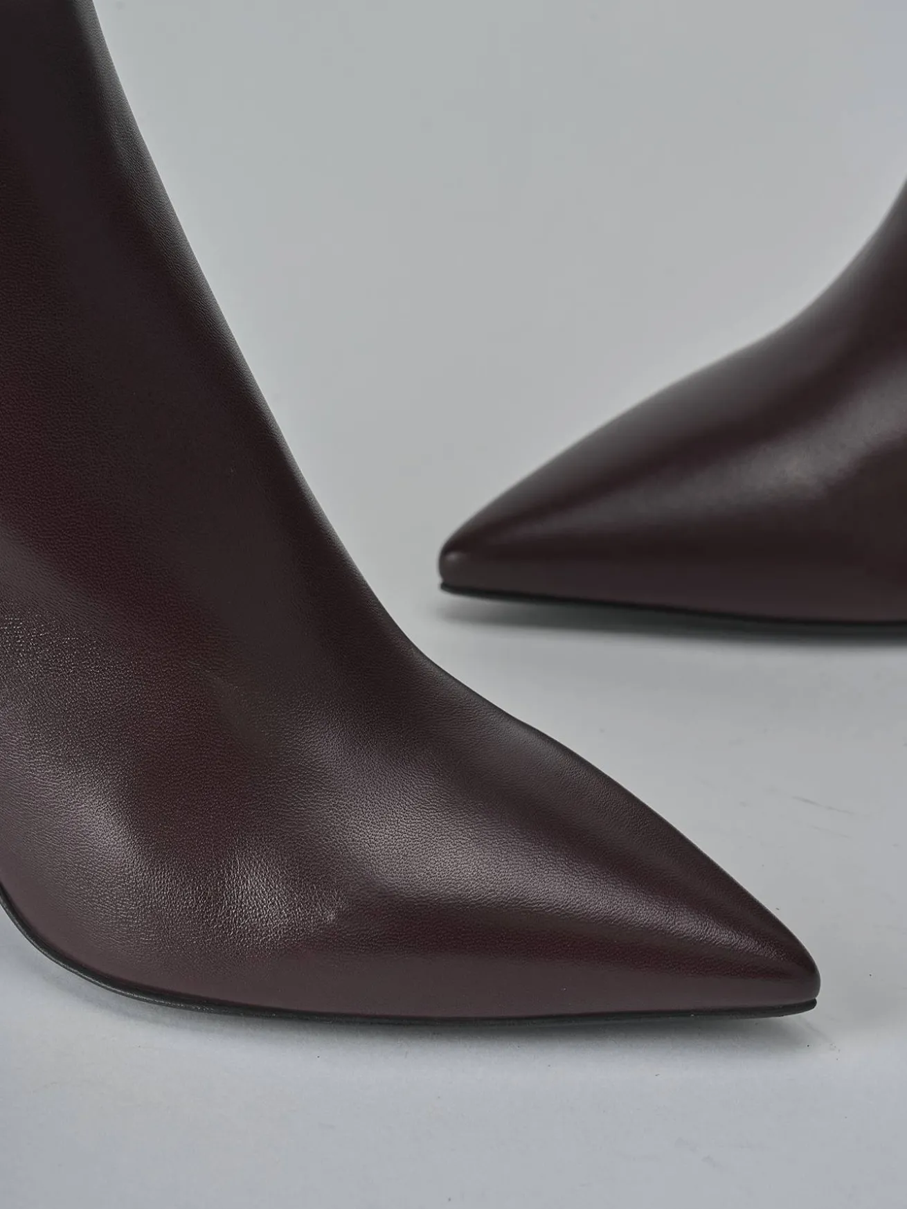 Stivaletti tacco 7cm pelle bordo'