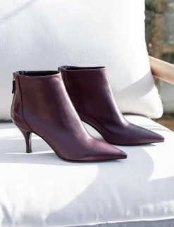 Stivaletti tacco 7cm pelle bordo'