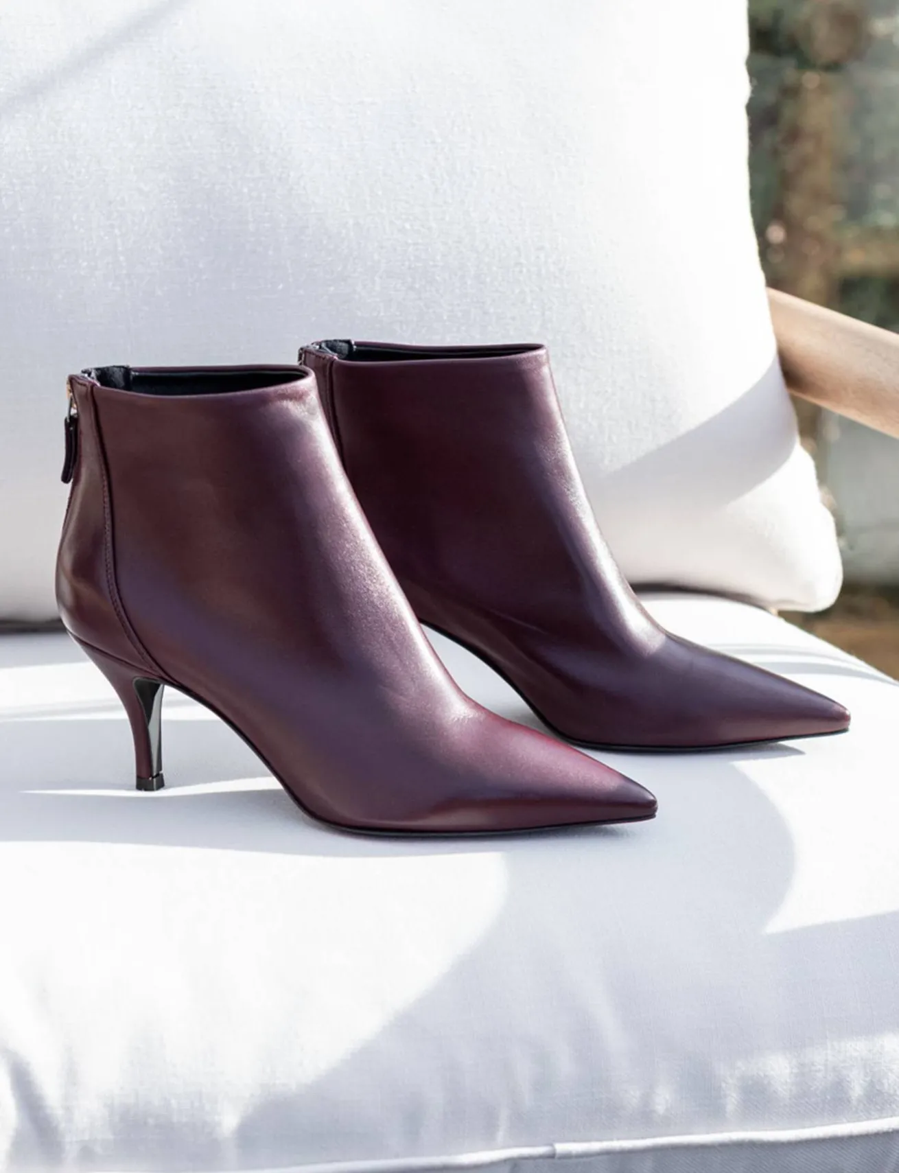 Stivaletti tacco 7cm pelle bordo'