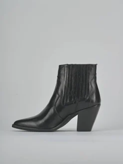 Stivaletti tacco 9cm pelle nero