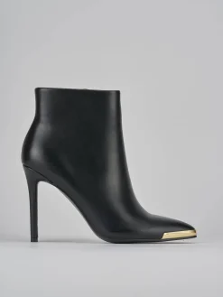 Stivaletti tacco 7cm pelle nero