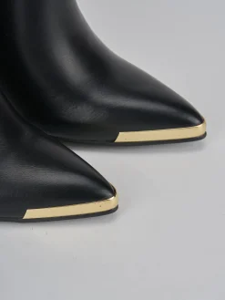 Stivaletti tacco 7cm pelle nero