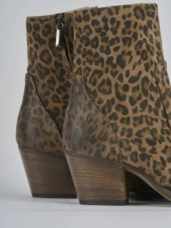 Stivaletti tacco 7cm pelle multicolor