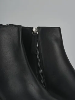 Stivaletti tacco 5cm pelle nero