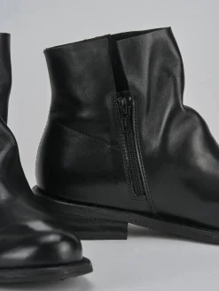 Stivaletti tacco 2cm pelle nero