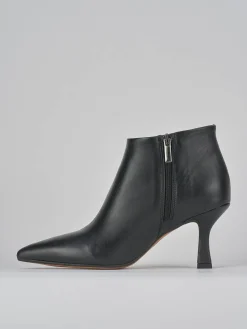 Stivaletti tacco 7cm pelle nero