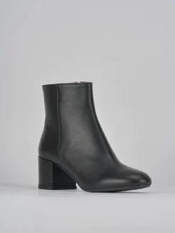 Stivaletti tacco 6cm pelle nero