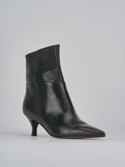 Stivaletti tacco 5cm pelle nero