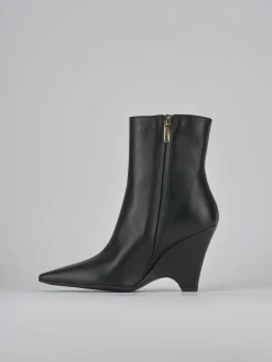 Stivaletti tacco 9cm pelle nero