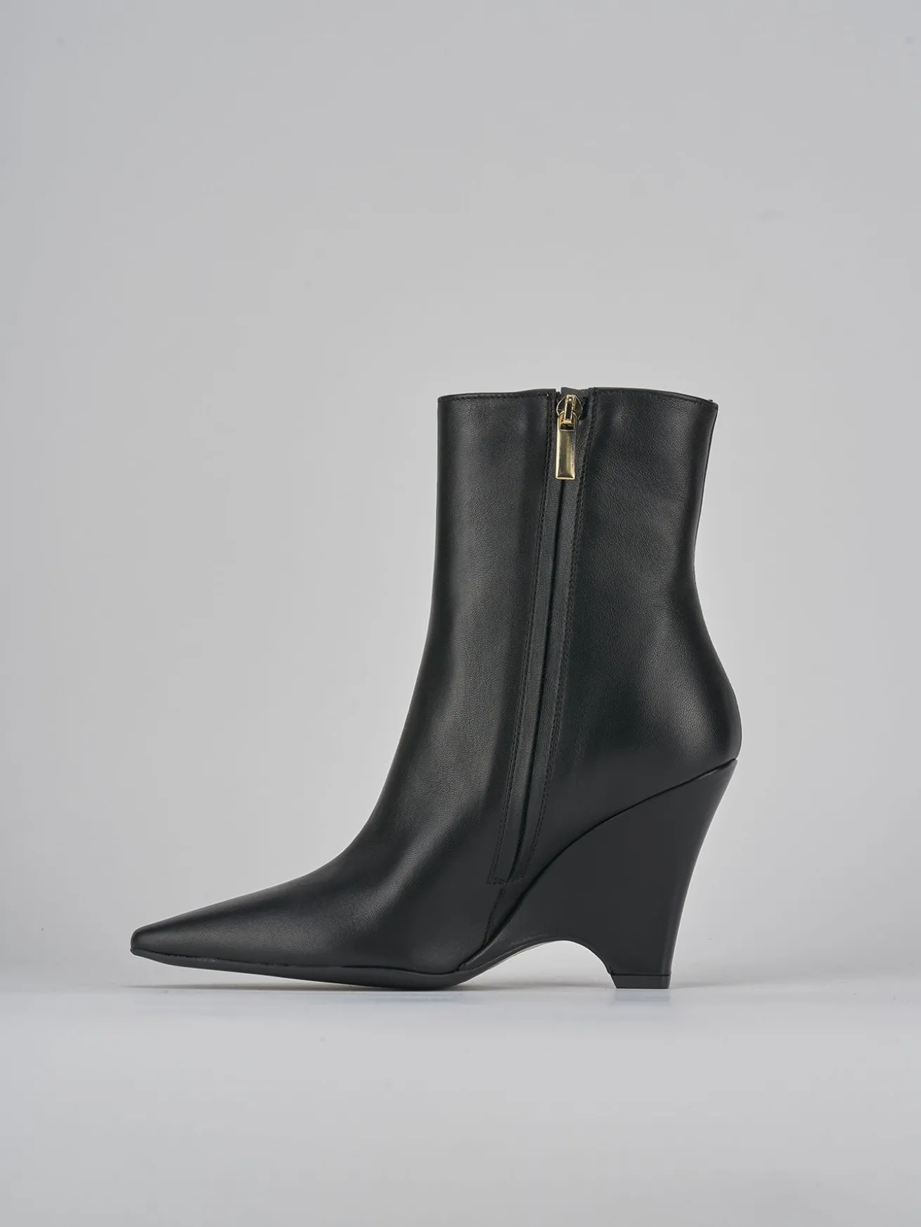 Stivaletti tacco 9cm pelle nero