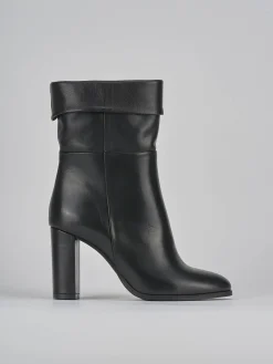 Stivaletti tacco 8cm pelle nero